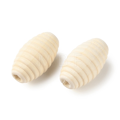 Spray Painted Wooden European Beads WOOD-A029-04D-1