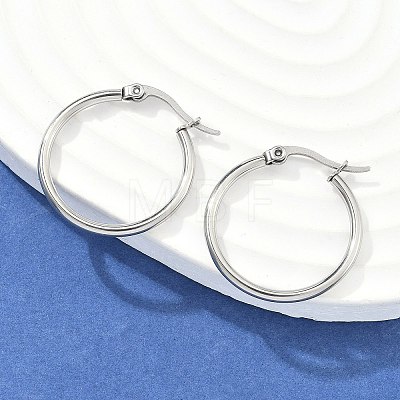Tarnish Resistant 304 Stainless Steel Hoop Earrings X-EJEW-F105-10P-1