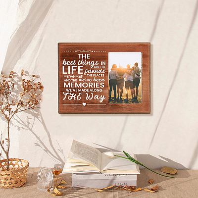 MDF Wood Photo Frames DIY-WH0231-047-1