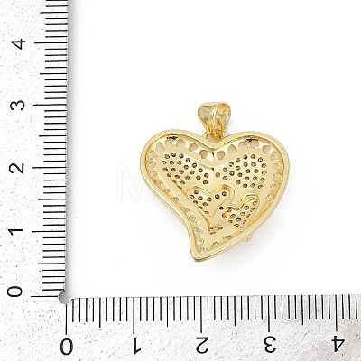 Brass Micro Pave Cubic Zirconia Pendants KK-D317-087G-1