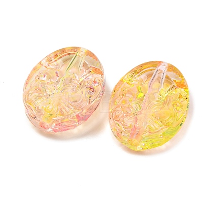 555Pcs Transparent Two Tone Acrylic Beads MACR-K359-25A-1