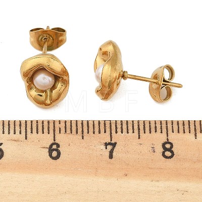 304 Stainless Steel Stud Earrings EJEW-S246-06G-1