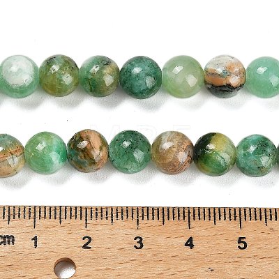 Natural Green Line Jasper  Beads Strands G-B128-A03-03-1