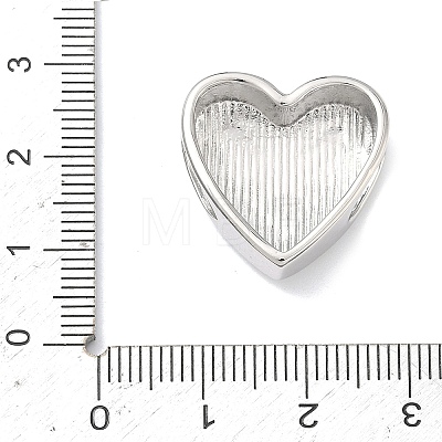 Heart Brass Slide Charms KK-P349-18B-P-1