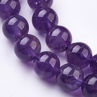 Natural Amethyst Bead Strands G-J376-20-8mm-1