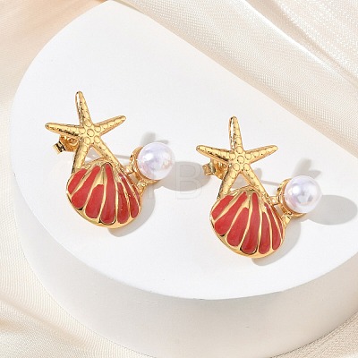 304 Stainless Steel Stud Earrings for Women EJEW-F411-03G-1