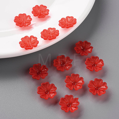 Transparent Frosted Acrylic Bead Caps MACR-S371-04A-712-1