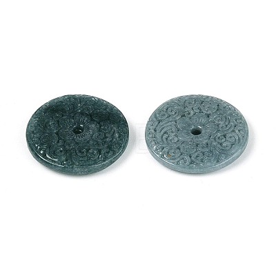 Natural Myanmar Jade Carved Pendants G-T143-37A-1