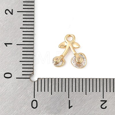 Brass Micro Pave Cubic Zirconia Pendants KK-R219-28G-02-1