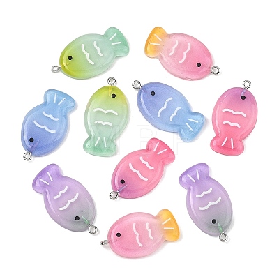 Transparent Resin Pendants RE-T003-04-1