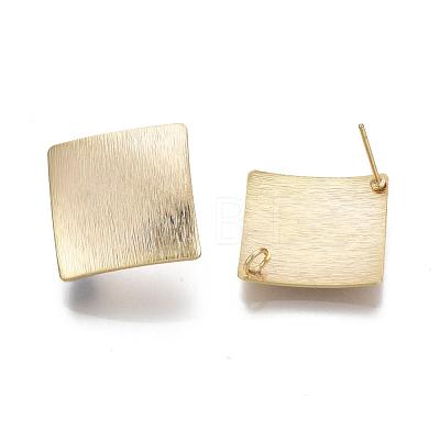 Brass Stud Earring Findings KK-N233-020-NF-1