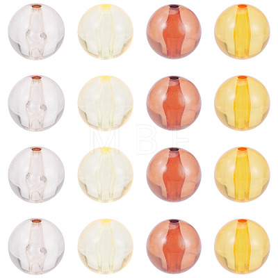 20Pcs 4 Colors Transparent Acrylic Beads MACR-TADJ0001-02B-1