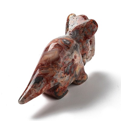 Natural Crazy Agate Carved Healing Rhinoceros Figurines DJEW-P016-01G-1