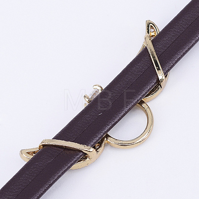 PU Leather Cord Choker Necklaces NJEW-H477-27G-1