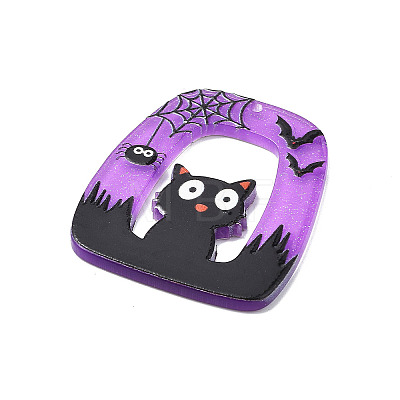 Halloween Printed Acrylic Pendants OACR-R255-04-1