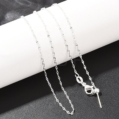 1.5MM Adjustable Slider Brass Dapped Chain Necklaces for Men Women NJEW-L012-10S-1