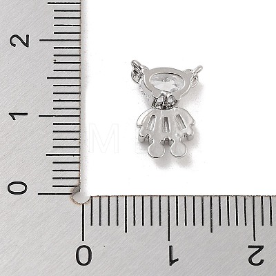 Brass Pave Clear Cubic Zirconia Pendants KK-Z061-18P-02-1