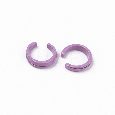 Spray Painted Alloy Cuff Rings RJEW-T011-01-RS-1