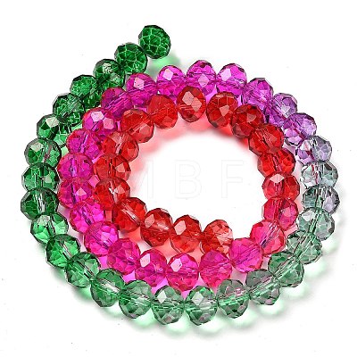 Transparent Painted Glass Beads Strands LS-DGLA-A034-T8mm-A24-1
