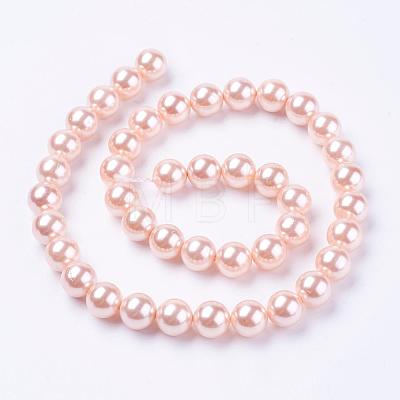 Shell Pearl Beads Strands BSHE-L035-8mm-I01-1
