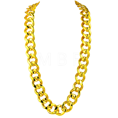 1Pc Acrylic Cuban Link Chain Necklaces for Men NJEW-SP0001-09B-G-1