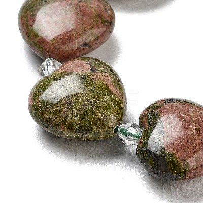 Natural Unakite Beads Strands G-C150-A14-01-1