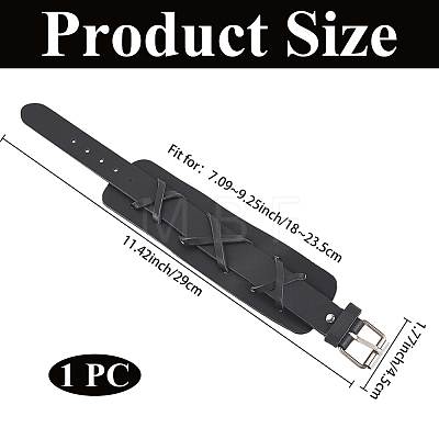 Imitation Leather Cord Bracelets for Men BJEW-CL0001-55A-1