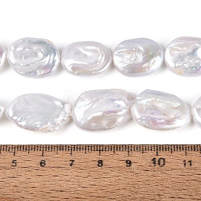 Natural Nucleated Baroque Keshi Pearl Beads Strands PEAR-S022-B-01-1