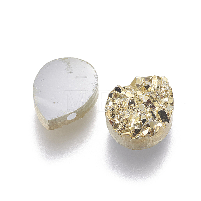 Imitation Druzy Gemstone Resin Beads RESI-L026-C02-1