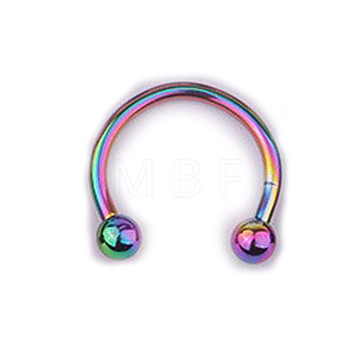 303 Stainless Steel Circular/Horseshoe Barbell Nose Rings WG86D19-13-1