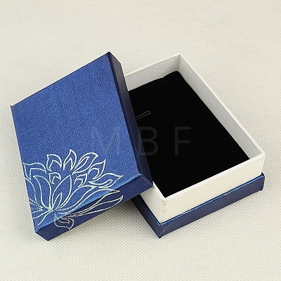 Rectangle Printed Cardboard Jewelry Necklace Boxes X-CBOX-E008-02-1