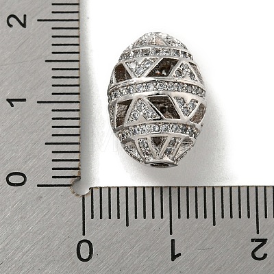 Brass Micro Pave Cubic Zirconia Beads KK-G493-25D-P-1