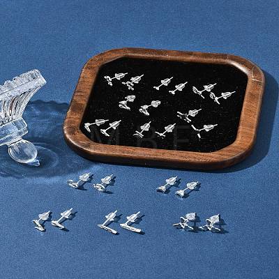 2 Pairs Alloy Stud Earrings for Women EJEW-FS0001-27A-1