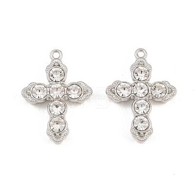 Alloy with Crystal Rhinestone Pendants RB-CBA7AC6-08P-01-1