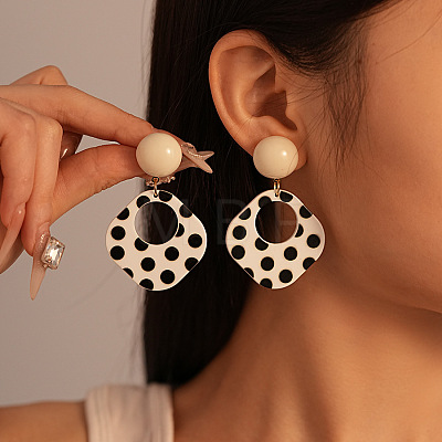 Alloy Resin Dangle Stud Earrings FS-WG4F5C5-10-1
