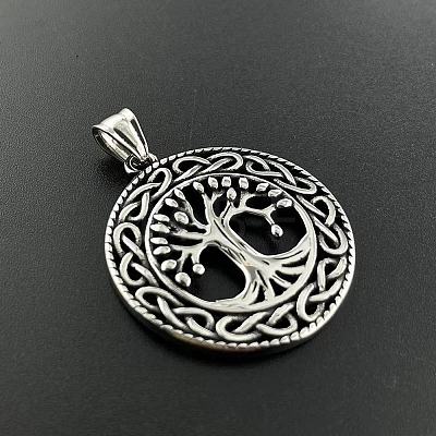 Tree of Life Hollow Tree of Life Pendant 304 Stainless Steel Punk Necklace Jewelry HL3986-1