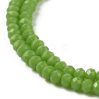 Opaque Solid Color Glass Bead Strands GLAA-F076-A13-1