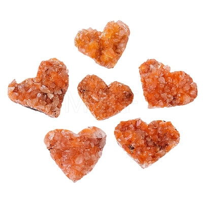 Heart Natural Drusy Citrine Display Decorations PW-WGAA3BE-01-1