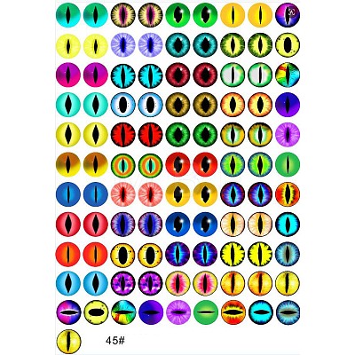 Printed Transparent Glass Cabochons GL-CBAA22A-14-1