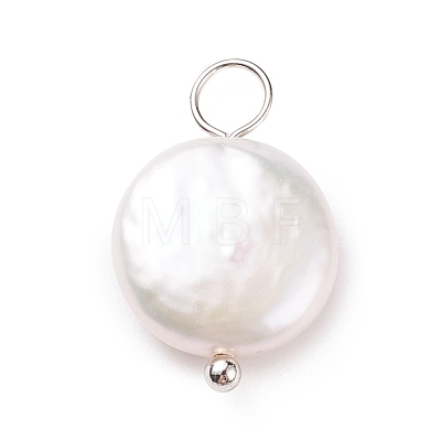 Natural Baroque Pearl Keshi Pearl Pendants PALLOY-JF01494-02-1