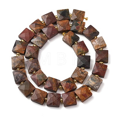Natural Polychrome Jasper/Picasso Stone/Picasso Jasper Beads Strands G-F839-A30-01-1
