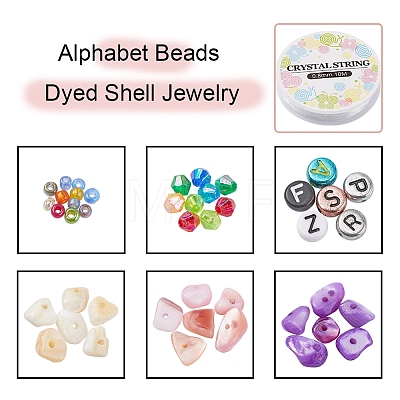 Natural Shell Chip Beads Kit DIY Bracelet Making Kit DIY-YW0004-74-1