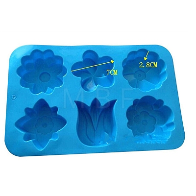 Flower DIY Silicone Soap Molds PW-WG44732-01-1