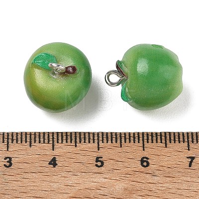 Opaque Resin Imitation Fruit Pendants RE-CBA9CFC-01B-1