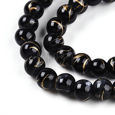 Baking Paint Glass Beads X1-DGLA-N003-6mm-B10-1