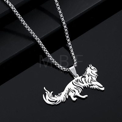 Hip-hop Style Animal Theme 304 Stainless Steel Pendant Necklaces FS-WG80E3F-01-1