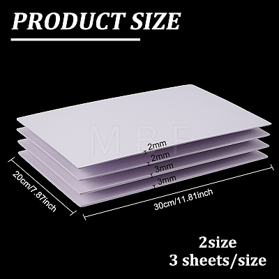 6 Sheets 2 Style Foamed PVC Mould Plates DIY-BC0006-68-1