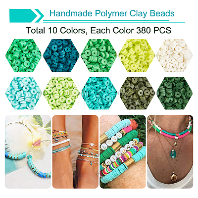 SUPERFINDINGS Handmade Polymer Clay Beads CLAY-FH0001-02A-02-1