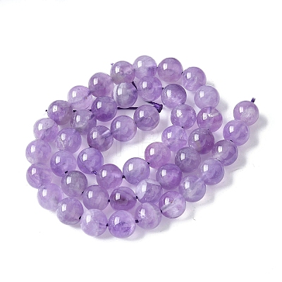 Natural Amethyst Beads Strands G-M445-8MM-01A-1