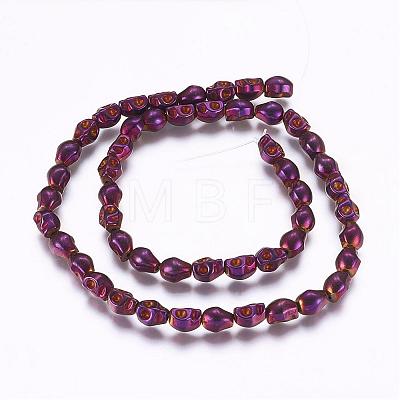 Electroplate Non-magnetic Synthetic Hematite Bead Strands G-P277-08-1